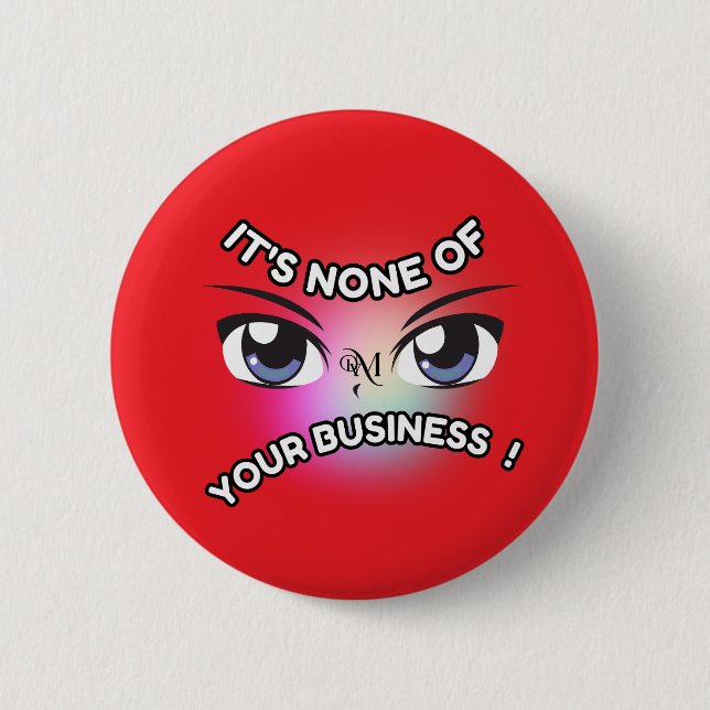 Round Button : Keiner von Ihnen (rot) (Vorderseite)