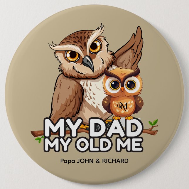 Round Button : Mein Vater Mein altes Ich (braun) (Vorderseite)