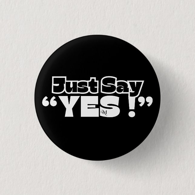 Round Button : Nur Ja (schwarz) (Vorderseite)