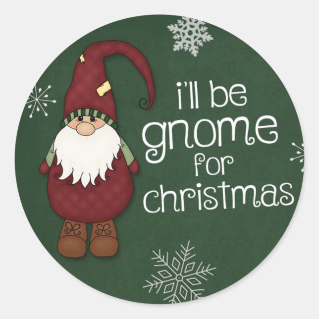 Round Christmas Sticker (Vorderseite)