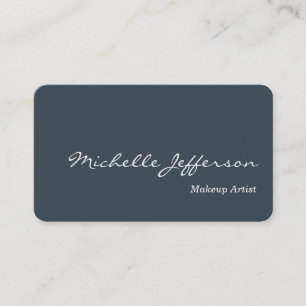 Round Corner Makeup Artist Charcoal Business Card Visitenkarte