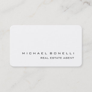 Round Corner White Real Anwesen Agent Business Car Visitenkarte