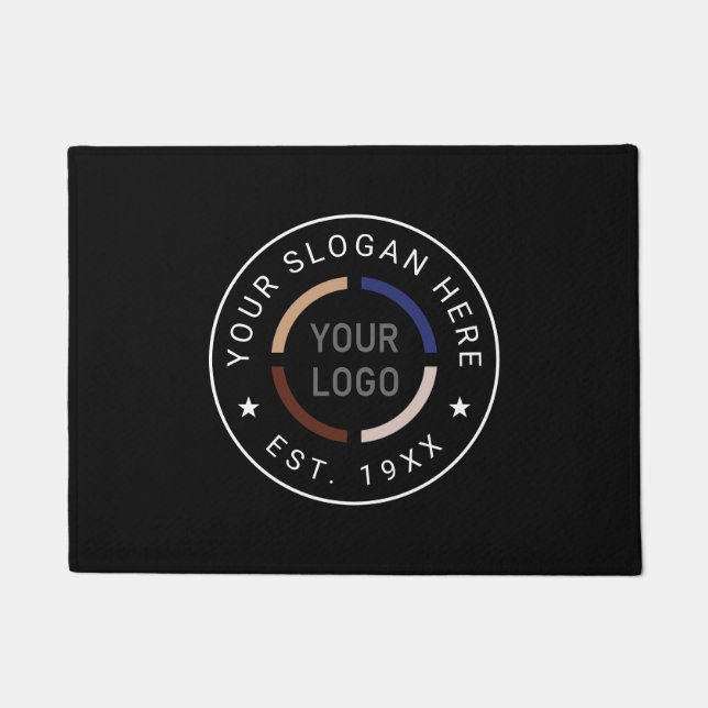 Round-Custom-Logo-Geschäft Fußmatte (Vorderseite)