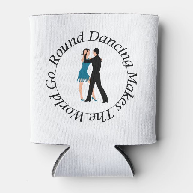 Round Dance 12 oz Can Cooler/Coozie Dosenkühler (Vorderseite)
