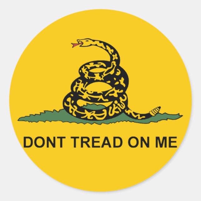 Round Dont Tree on Me Aufkleber - Gadsden Tee Part (Vorderseite)