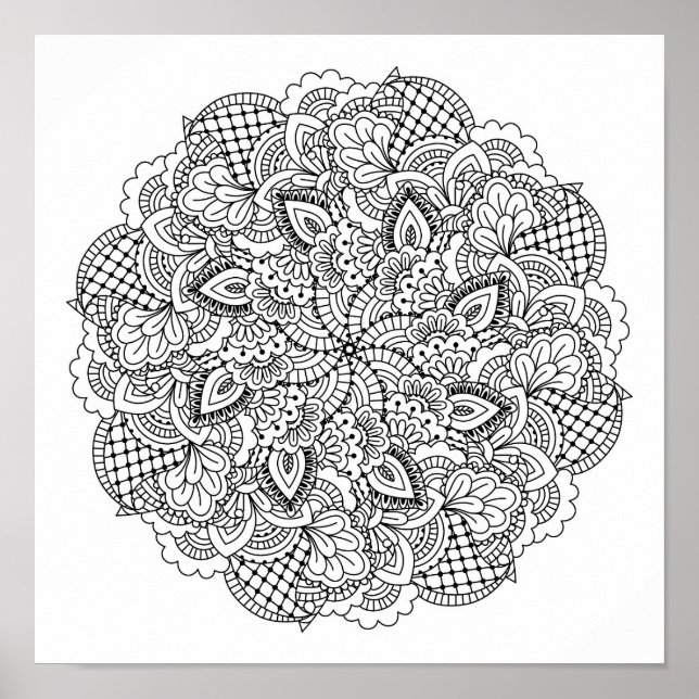 Round Doodle 2 Poster (Vorne)