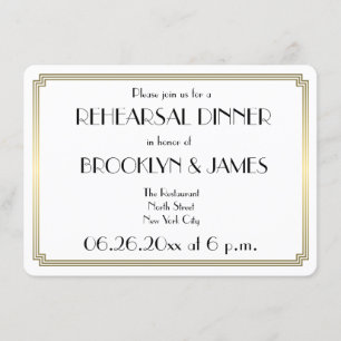 Round Gatsby Art Déco Mariage Invitation