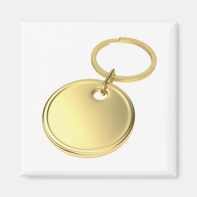 Round gold keychain magnet (Vorne)