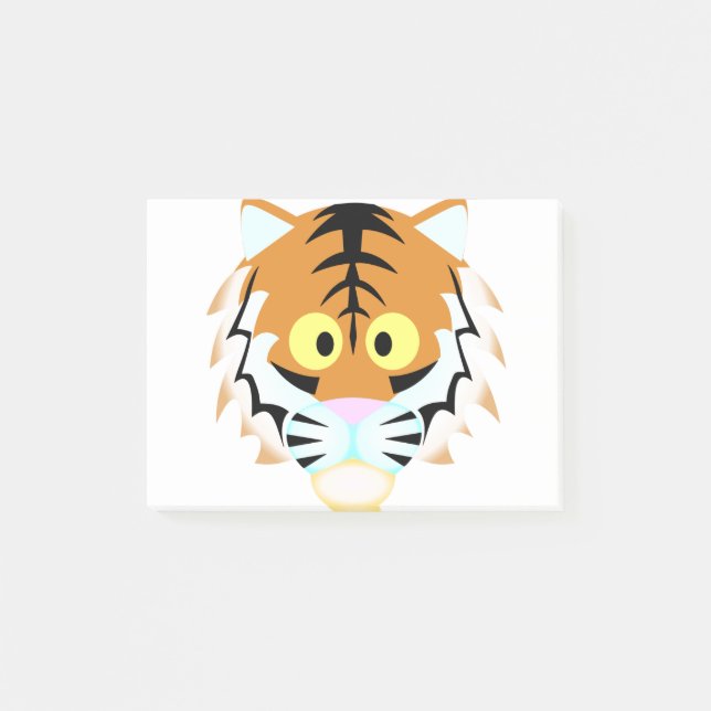 Round Head Tiger Post-it Klebezettel (Vorderseite)