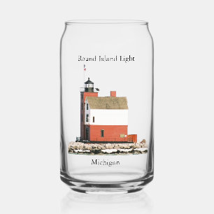 Round Island Light kann Glas