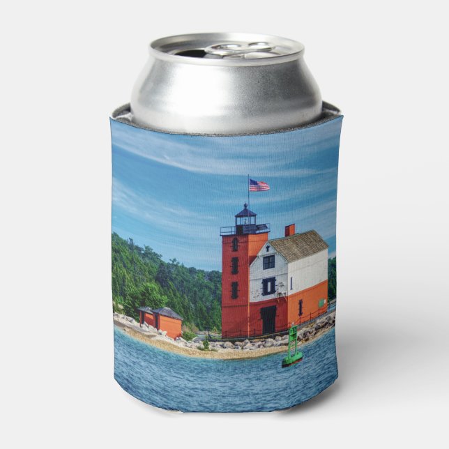Round Island Lighthouse Dosenkühler (Kanne Vorderseite)