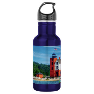 Round Island Lighthouse Edelstahlflasche