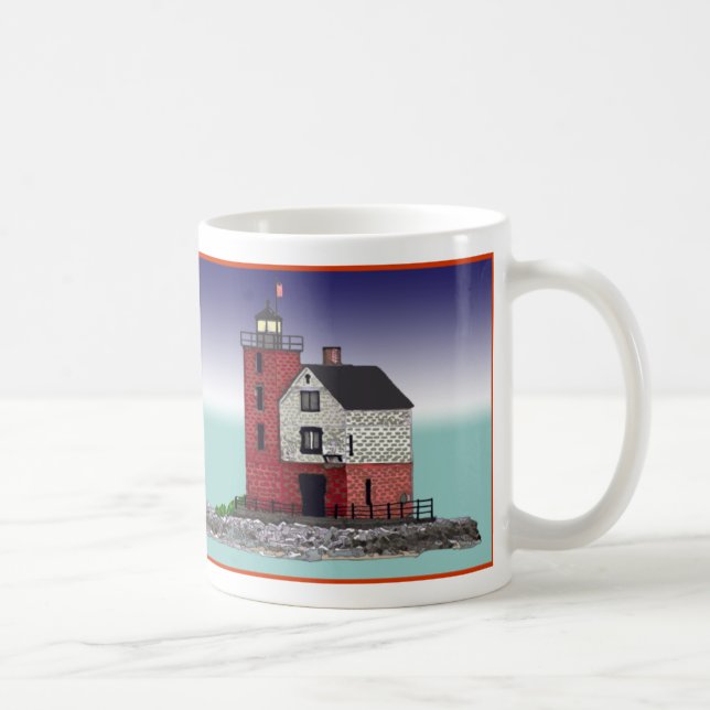Round Island Lighthouse Kaffeetasse (Rechts)