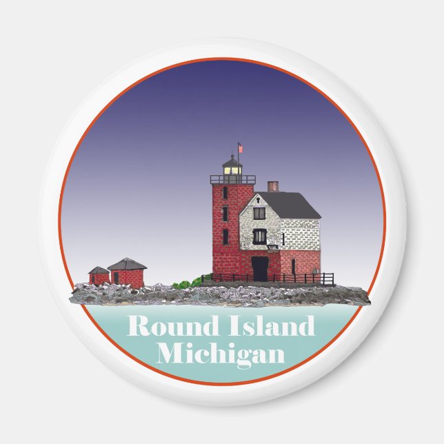 Round Island Lighthouse Magnet (Vorne)