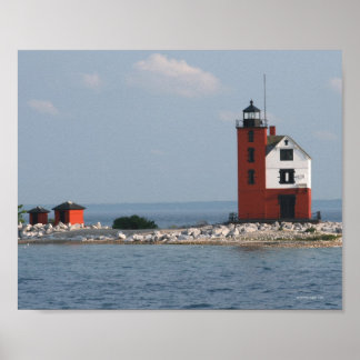 Round Island Lighthouse Poster