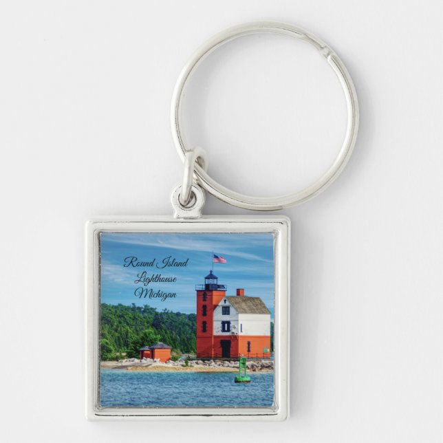 Round Island Lighthouse Schlüsselanhänger (Vorne)