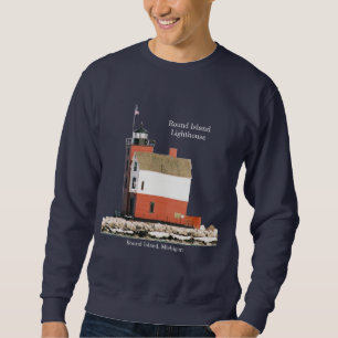 Round Island Lighthouse Shirt dunkel