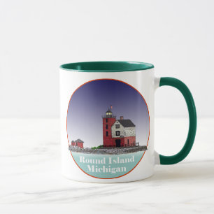 Round Island Lighthouse Tasse