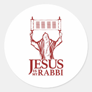 Round Jesus Est Mon Sticker Rabbi