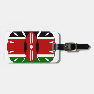 Round Kenyan Motif: Ein nationales Symbol Gepäckanhänger