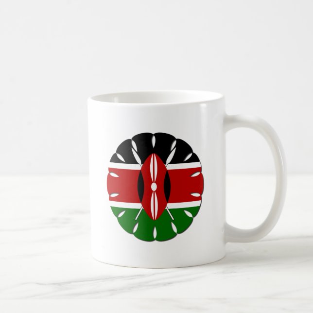 Round Kenyan Motif: Ein nationales Symbol Kaffeetasse (Rechts)