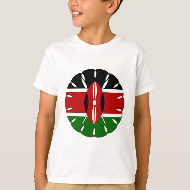 Round Kenyan Motif: Ein nationales Symbol T-Shirt (Vorderseite)