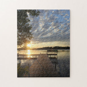 Round Lake Sunrise 1 the Dock Puzzle