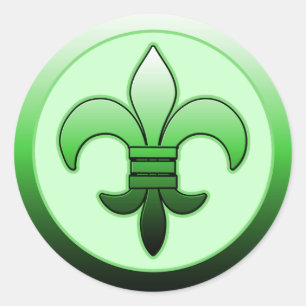 Round Lilie Stickers Green