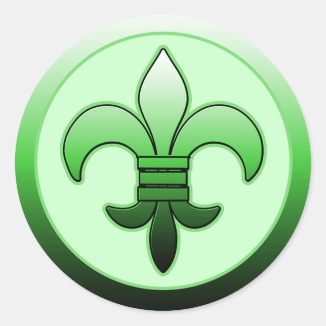 Round Lilie Stickers Green (Vorderseite)