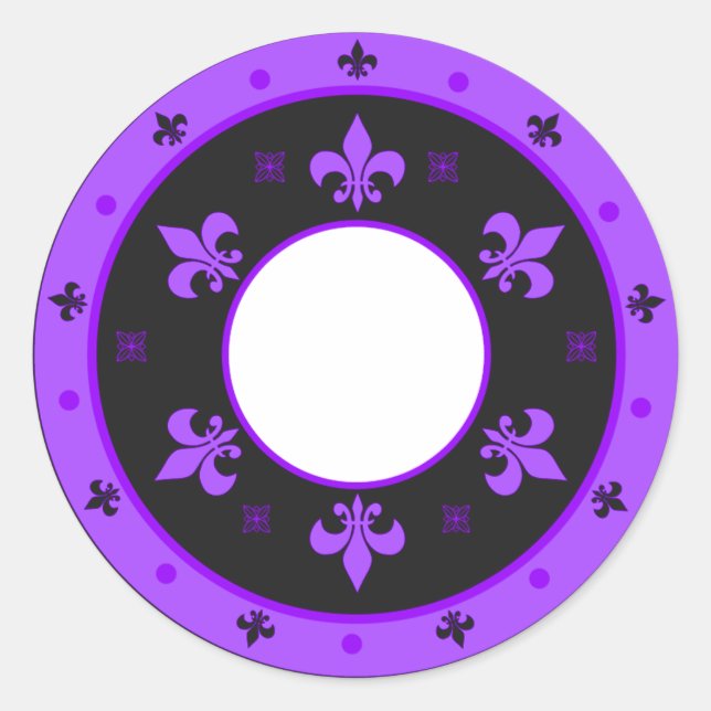 Round Lilie Stickers LILA (Vorderseite)