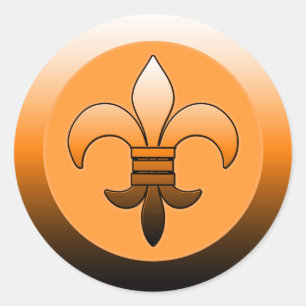 Round Lilie Stickers ORANGE