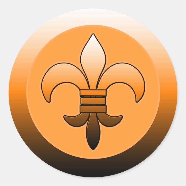 Round Lilie Stickers ORANGE (Vorderseite)