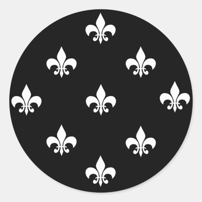 Round Lilie Stickers WHITE (Vorderseite)