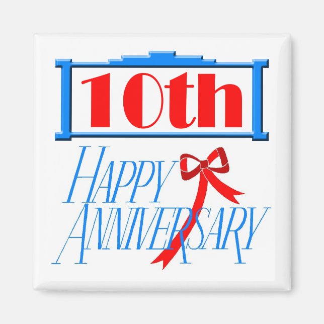 Round Magnet - 10. Hochzeitstag (Vorne)