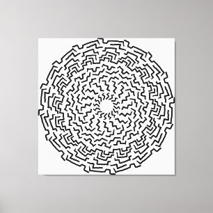 Round Mandella like Maze Leinwanddruck