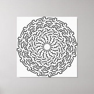 Round Mandella like Maze Leinwanddruck