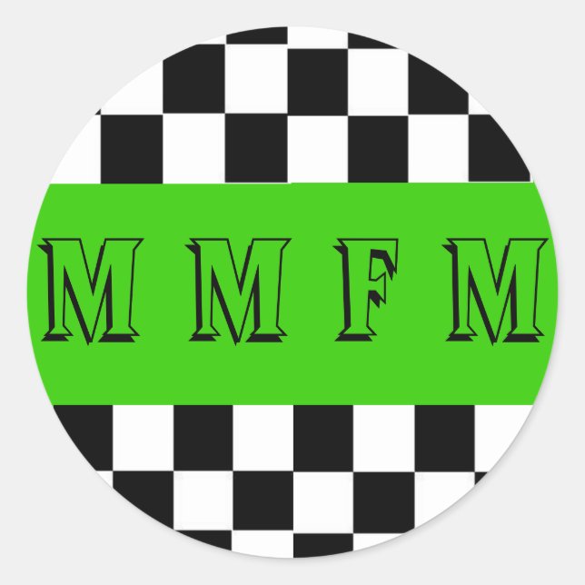 Round MMFM-Aufkleber Runder Aufkleber (Vorderseite)
