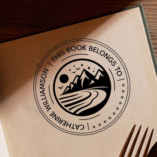 Round Mountain Sketch Dieses Buch gehört Gummistempel (Von Creator hochgeladen)