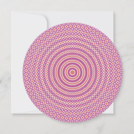 Round Note Card in Hot Pink und Peach umdrehen Dankeskarte