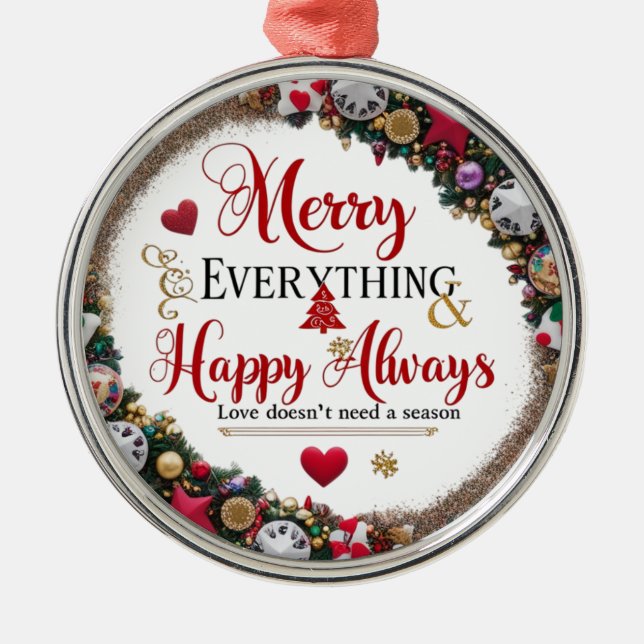 Round Ornament – Luxury Christmas Decoration (Vorne)