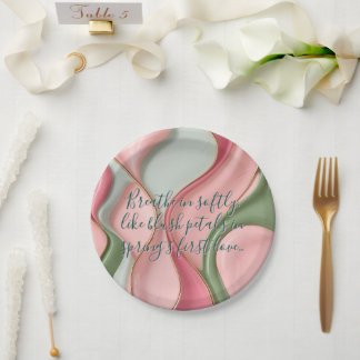 Round paper plate in stylish graphic pappteller