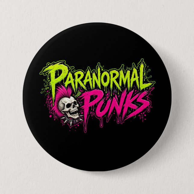 Round Paranormal Punks Logo Button (Vorderseite)