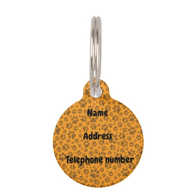 Round-Pet-Tag Haustiermarke (Rückseite)