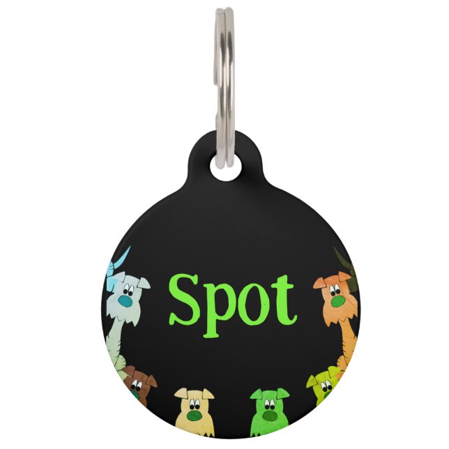 Round-Pet-Tag Haustiermarke (Vorderseite)