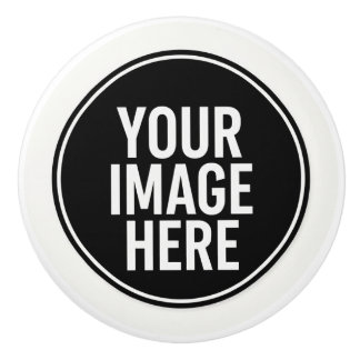 Round Photo Upload Cabinet Knob Pull Keramikknauf