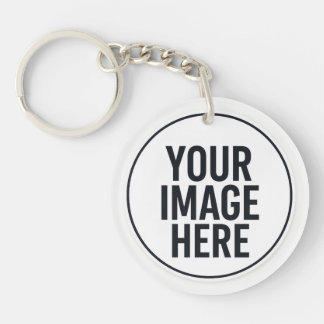 Round Photo Upload Keychain With Metal Ring Schlüsselanhänger