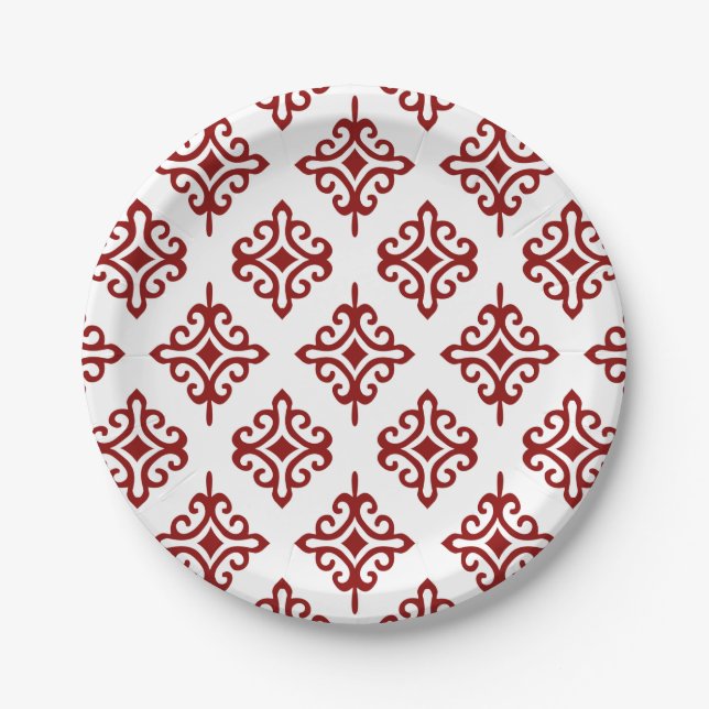 Round plate with a white background pappteller (Vorderseite)