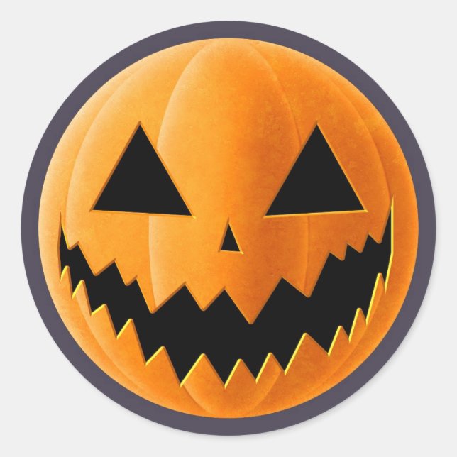 Round Pumpkin Sticker (Vorderseite)