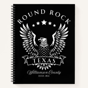 Round Rock Williamson County Texas Vintage Adler Notizbuch