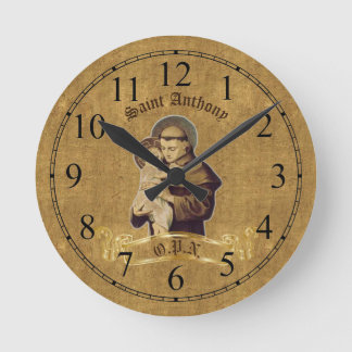 Round Saint Anthony Wall Clock Runde Wanduhr